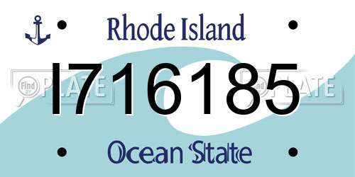 I716185 Rhode Island License Plate