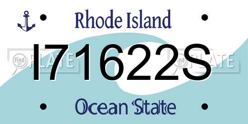 I71622S Rhode Island License Plate