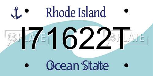 I71622T Rhode Island License Plate