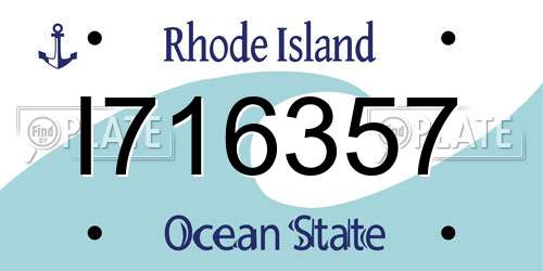 I716357 Rhode Island License Plate