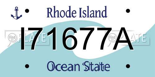 I71677A Rhode Island License Plate