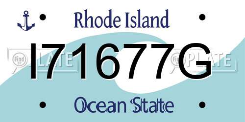 I71677G Rhode Island License Plate