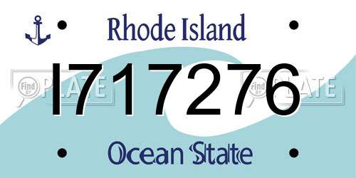 I717276 Rhode Island License Plate