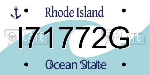 I71772G Rhode Island License Plate