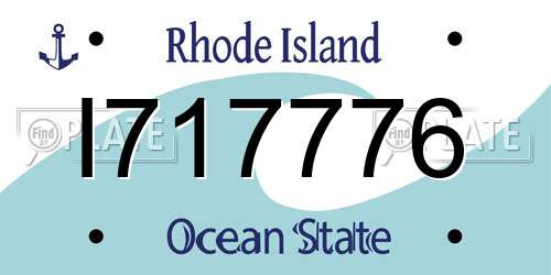 I717776 Rhode Island License Plate