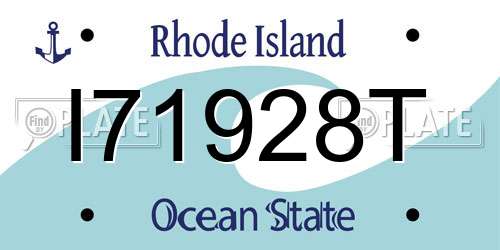 I71928T Rhode Island License Plate