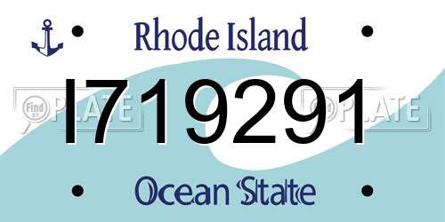 I719291 Rhode Island License Plate
