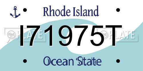 I71975T Rhode Island License Plate