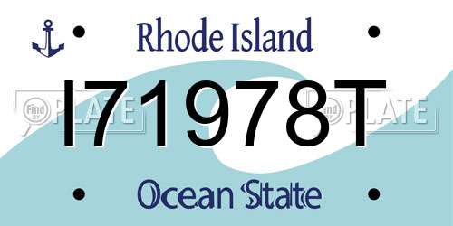 I71978T Rhode Island License Plate
