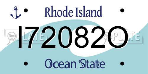 I72082O Rhode Island License Plate