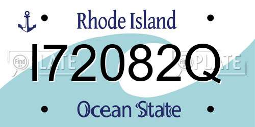 I72082Q Rhode Island License Plate