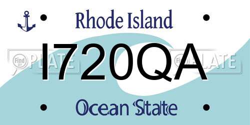 I720QA Rhode Island License Plate