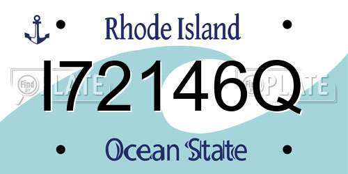 I72146Q Rhode Island License Plate