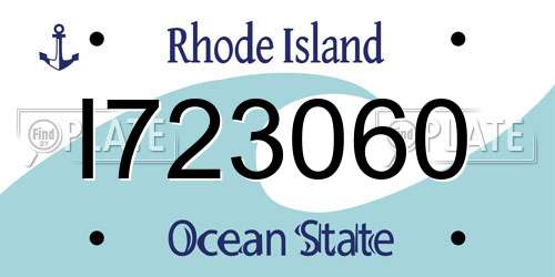 I723060 Rhode Island License Plate