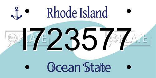 I723577 Rhode Island License Plate