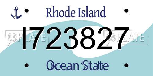 I723827 Rhode Island License Plate
