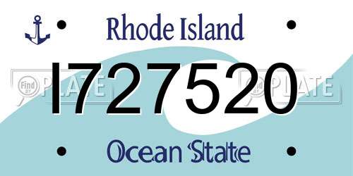 I727520 Rhode Island License Plate