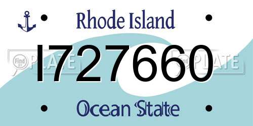 I727660 Rhode Island License Plate