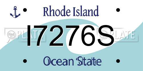 I7276S Rhode Island License Plate