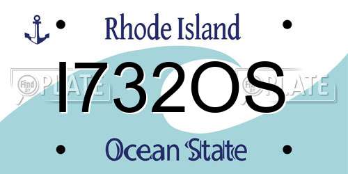 I732OS Rhode Island License Plate