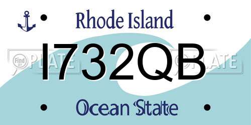I732QB Rhode Island License Plate