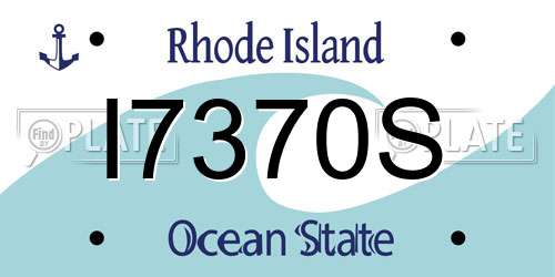 I7370S Rhode Island License Plate