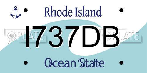 I737DB Rhode Island License Plate