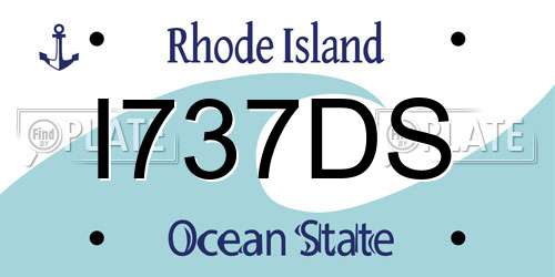 I737DS Rhode Island License Plate