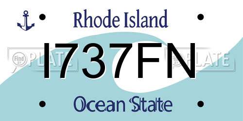 I737FN Rhode Island License Plate