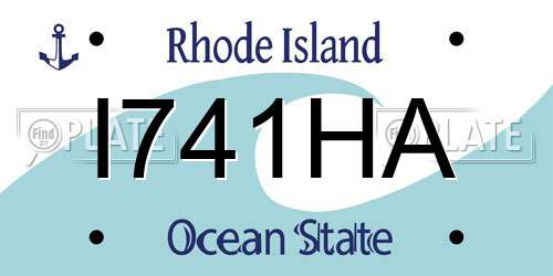 I741HA Rhode Island License Plate