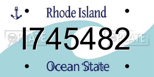 I745482 Rhode Island License Plate