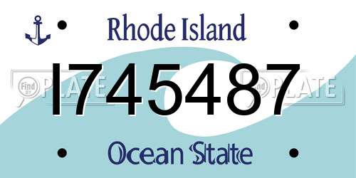 I745487 Rhode Island License Plate