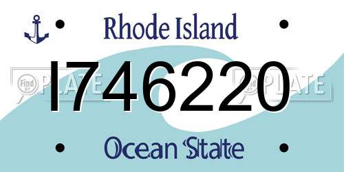 I746220 Rhode Island License Plate