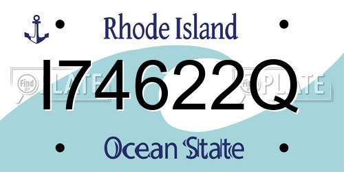 I74622Q Rhode Island License Plate