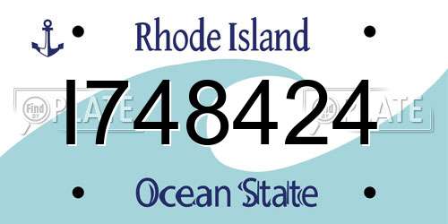 I748424 Rhode Island License Plate
