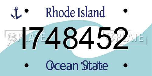 I748452 Rhode Island License Plate