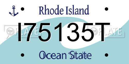 I75135T Rhode Island License Plate