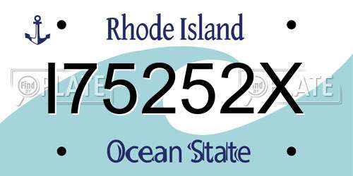 I75252X Rhode Island License Plate