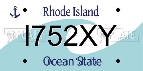 I752XY Rhode Island License Plate