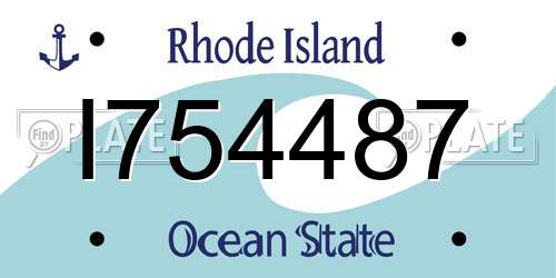 I754487 Rhode Island License Plate