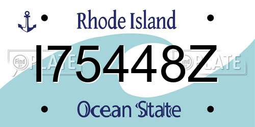 I75448Z Rhode Island License Plate