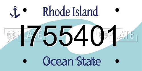 I755401 Rhode Island License Plate