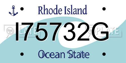 I75732G Rhode Island License Plate