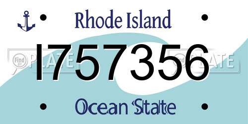 I757356 Rhode Island License Plate