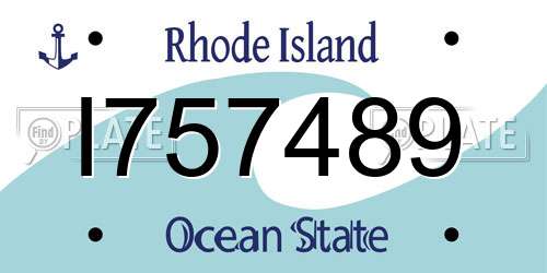 I757489 Rhode Island License Plate