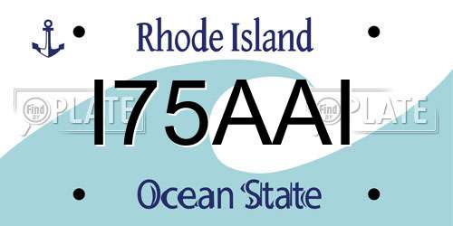 I75AAI Rhode Island License Plate