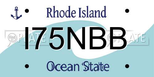 I75NBB Rhode Island License Plate