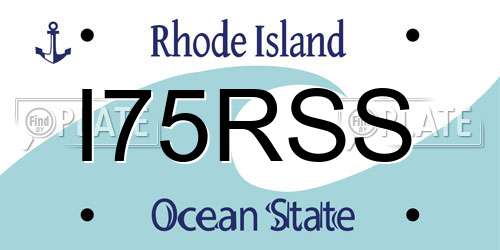 I75RSS Rhode Island License Plate