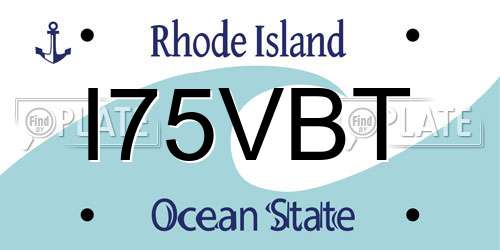 I75VBT Rhode Island License Plate
