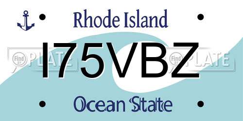 I75VBZ Rhode Island License Plate